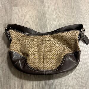 Like New Brown and Tan Coach Women's Bag